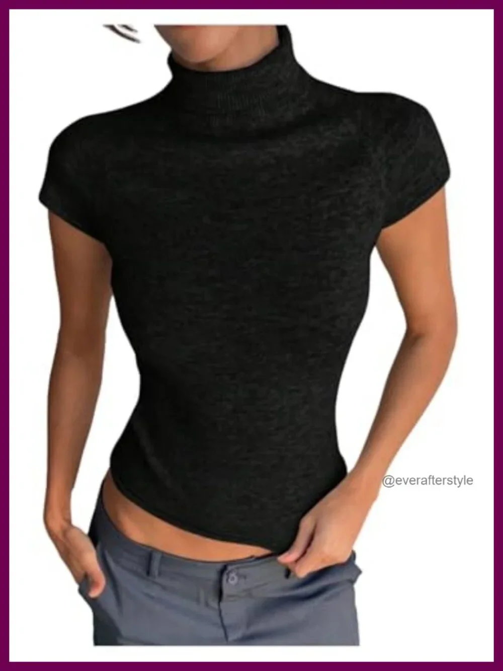Women's Cap Sleeve Knit Sweater, Lightweight Polyester Blend Pullover